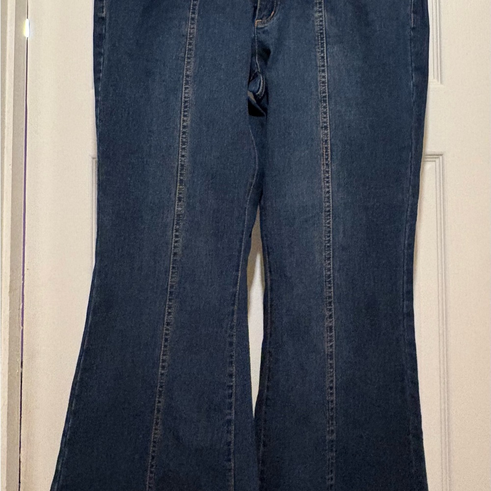 G.I.L.I. Dark Blue High-Rise Flared Jeans